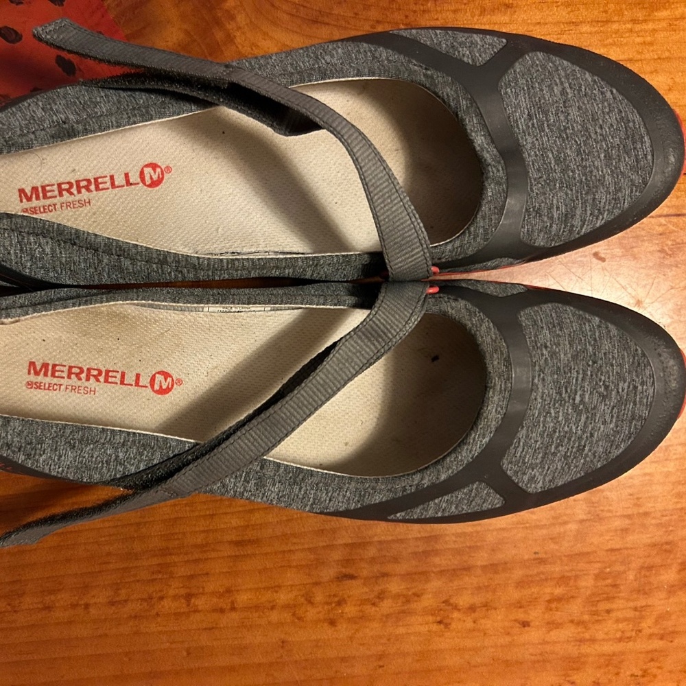 Merrell Ceylon Mary Jane Shoes Grey Size 9.5